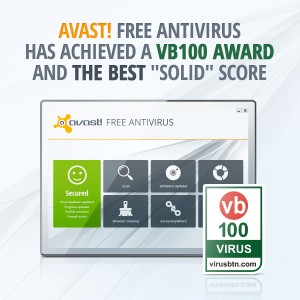 Avast Free Antivirus wins VB100 award
